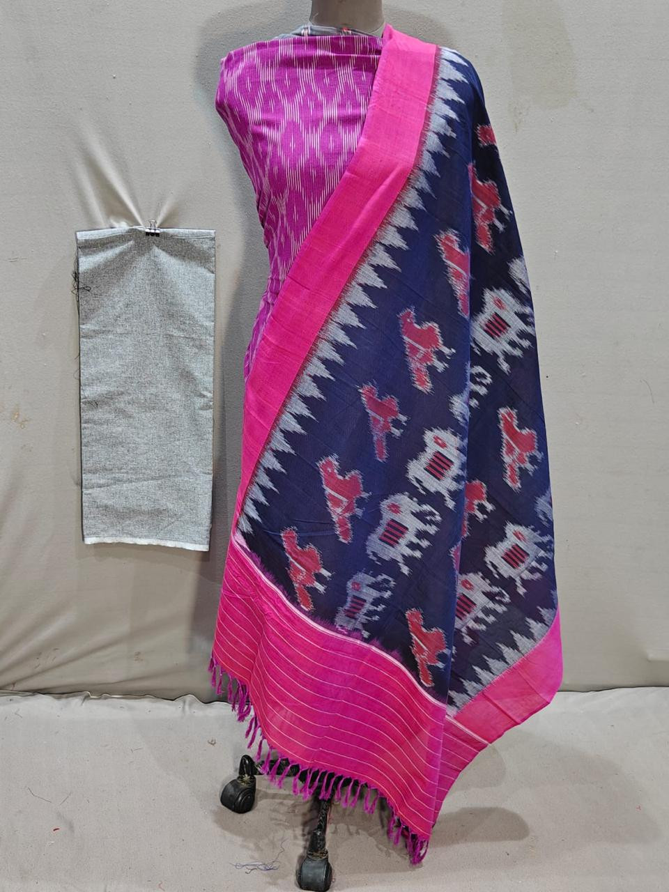 Ikkat Cotton Dress Material