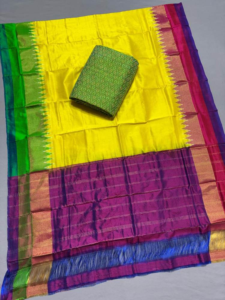 Image of Pochampally Ikkat Pattu Dress Material