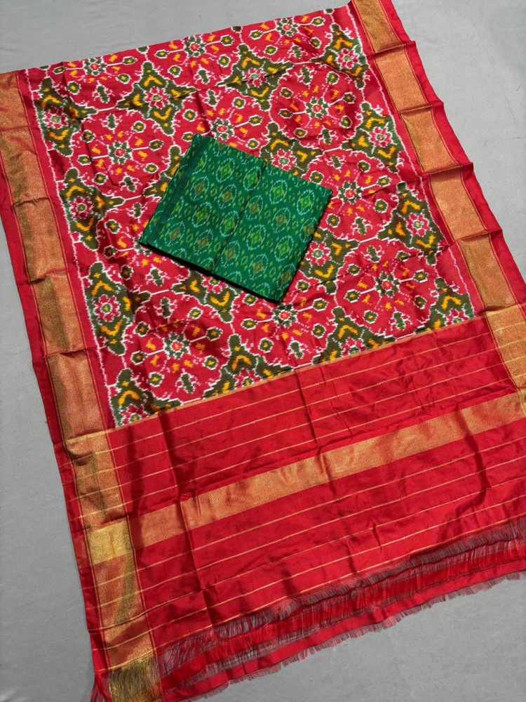 Image of Pochampally Ikkat Pattu Dress Material