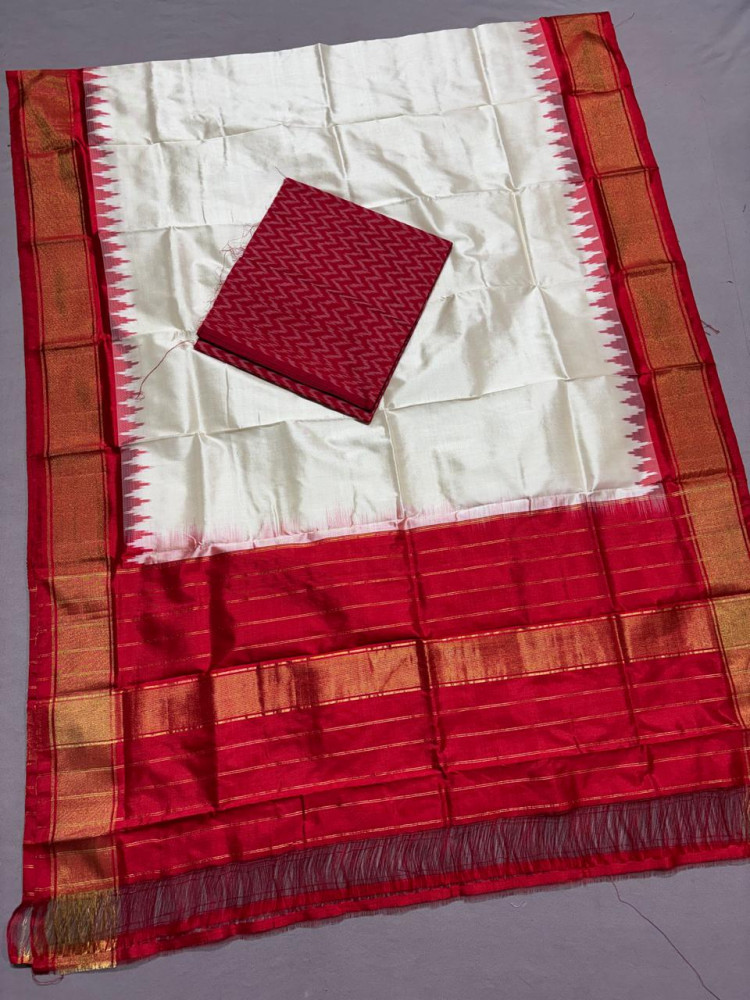 Image of Pochampally Ikkat Pattu Dress Material