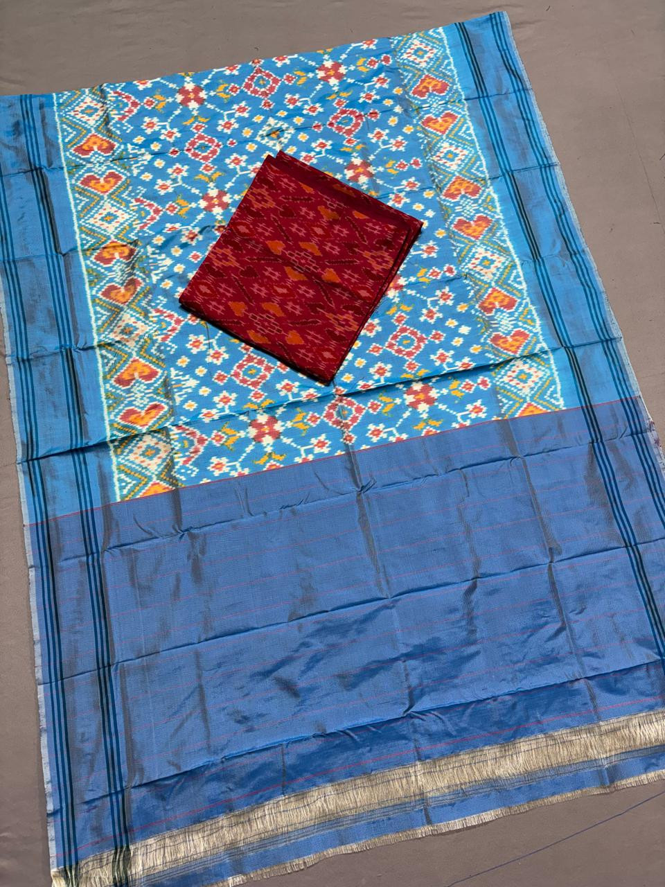 Pochampally Ikkat Pattu Dress Material
