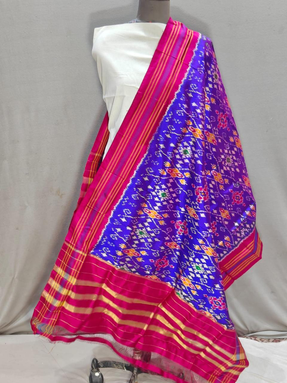 Ikkat Pure Silk Dupatta