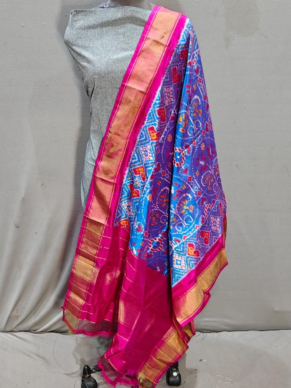 Ikkat Pure Silk Dupatta