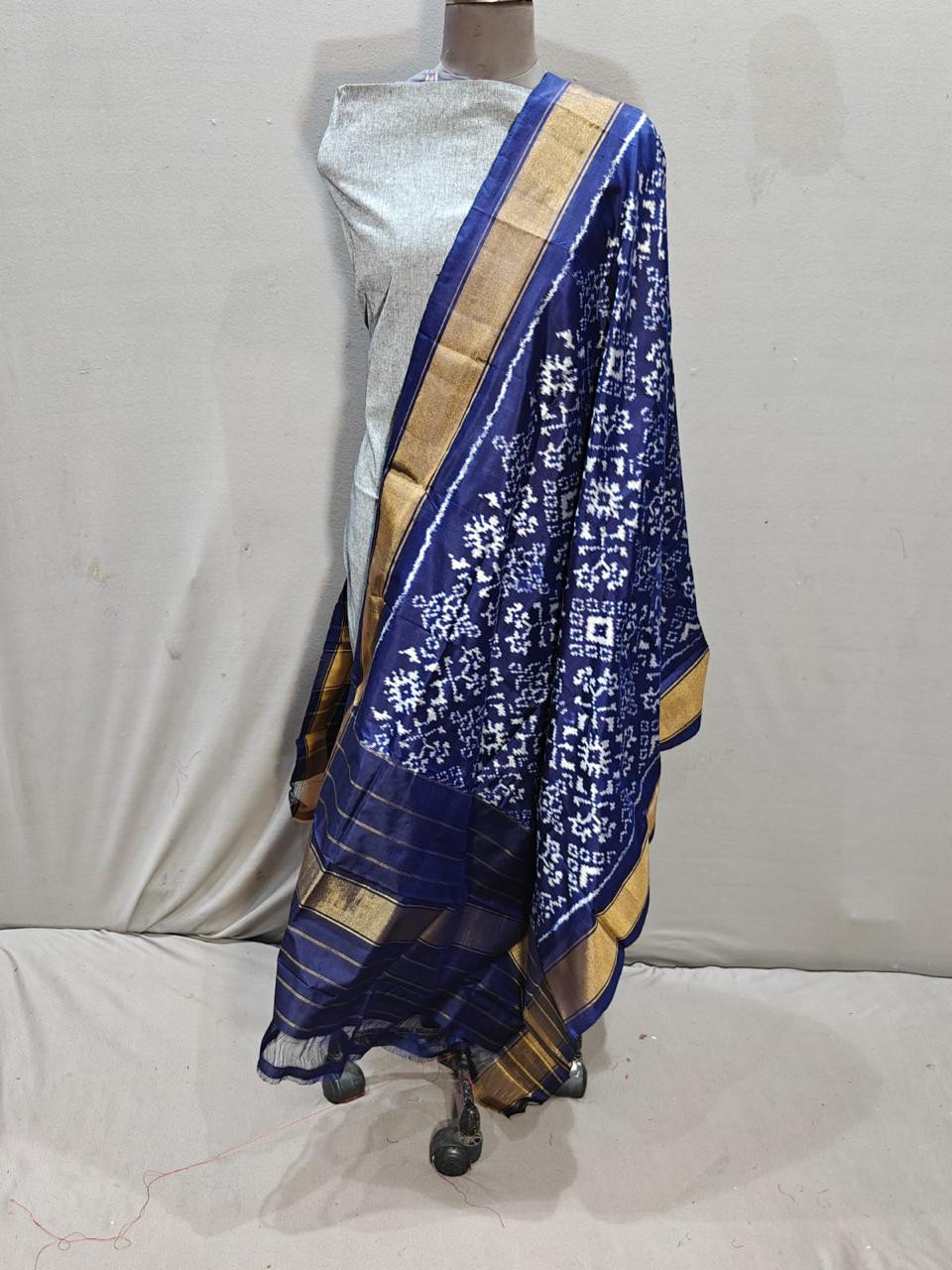 Ikkat Pure Silk Dupatta