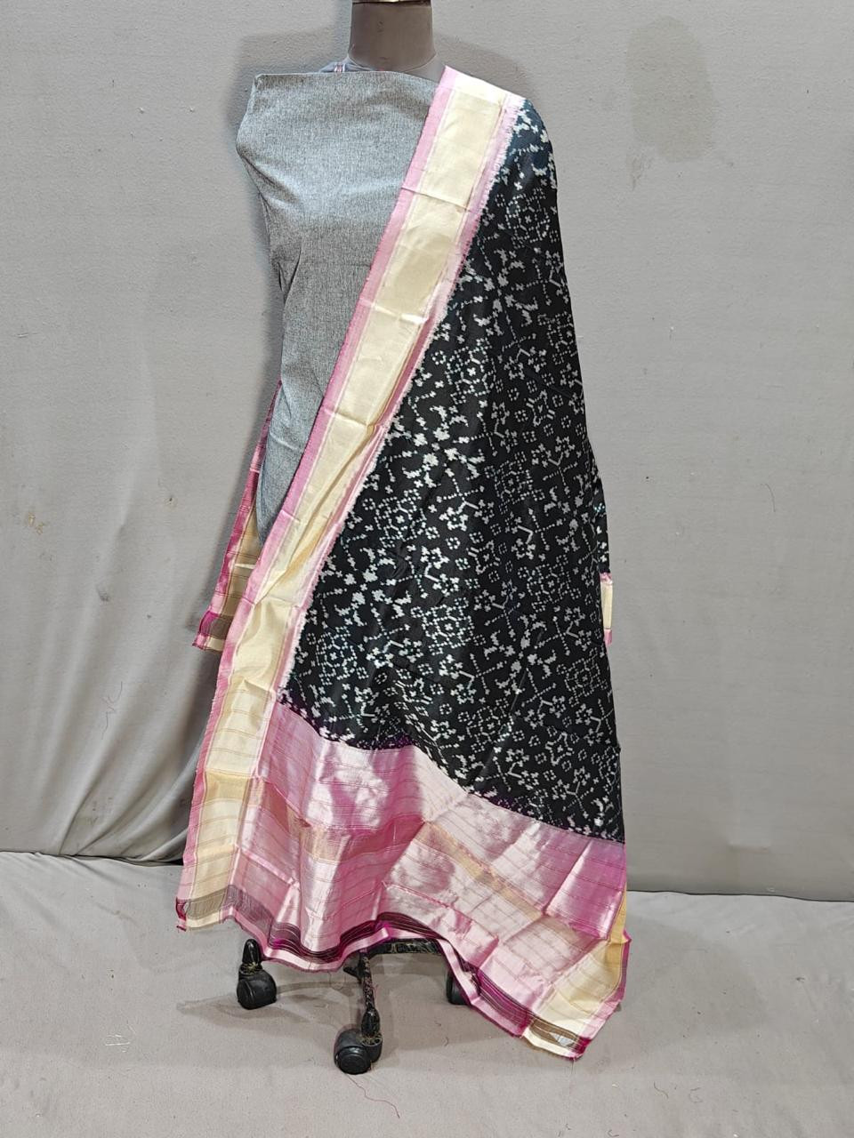 Ikkat Pure Silk Dupatta