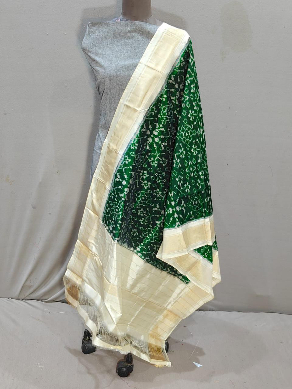 Ikkat Pure Silk Dupatta