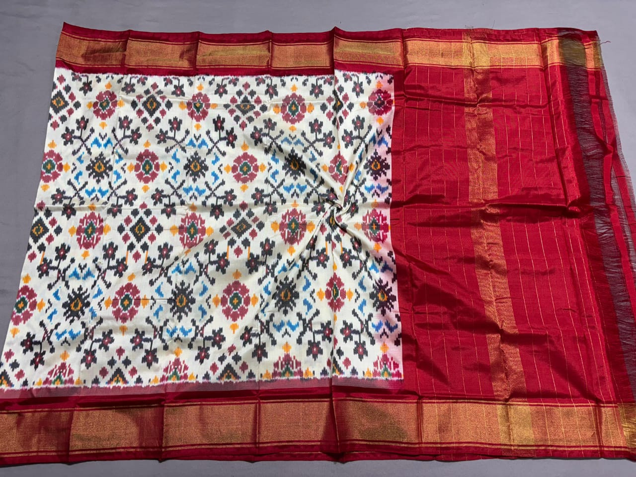 Ikkat Pure Silk Dupatta