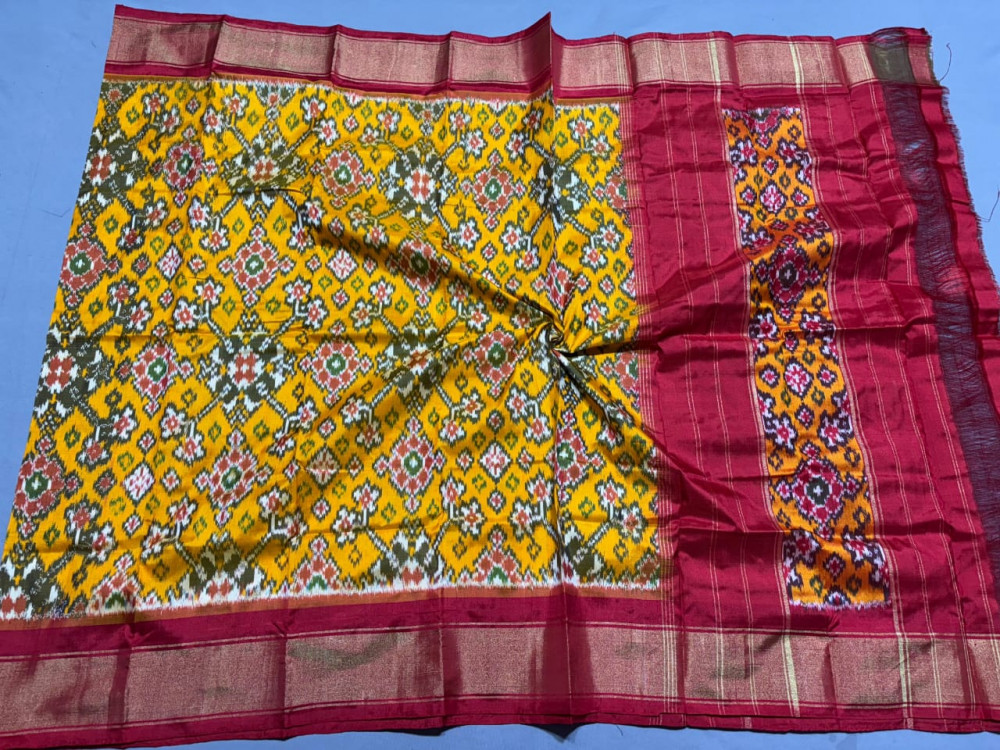 Image of Ikkat Pure Silk Dupatta