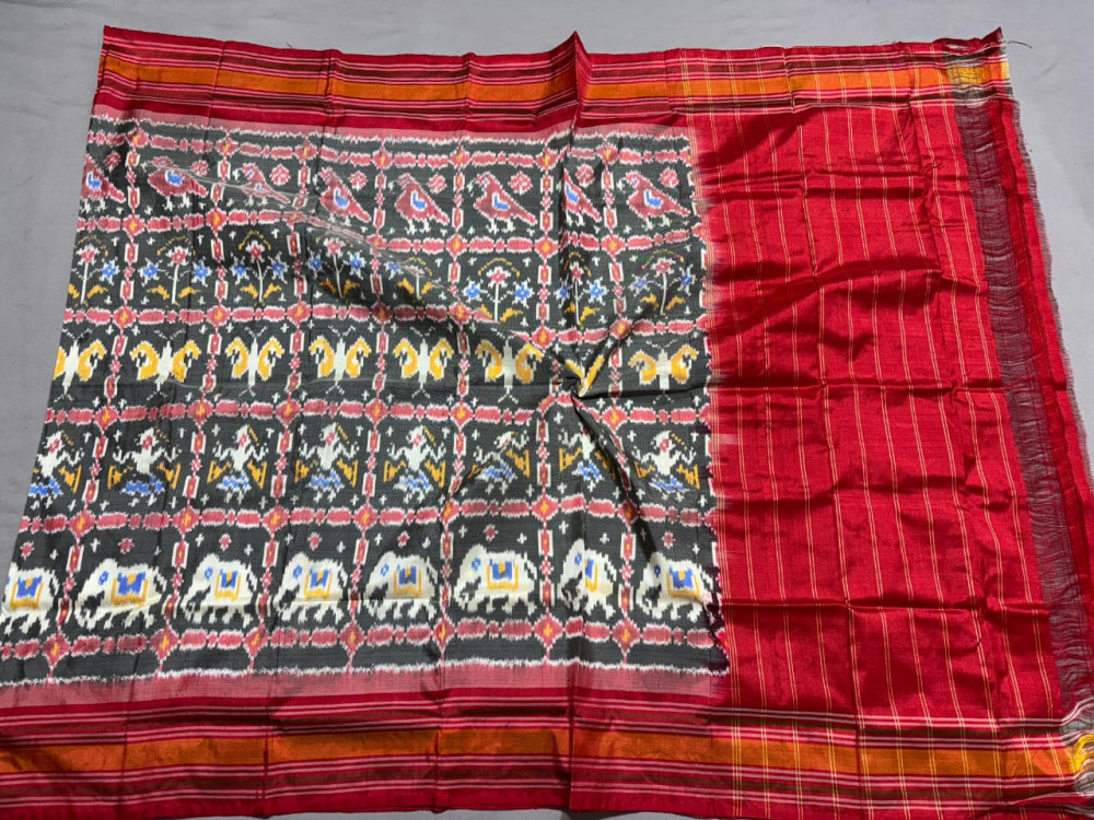 Image of Ikkat Pure Silk Dupatta