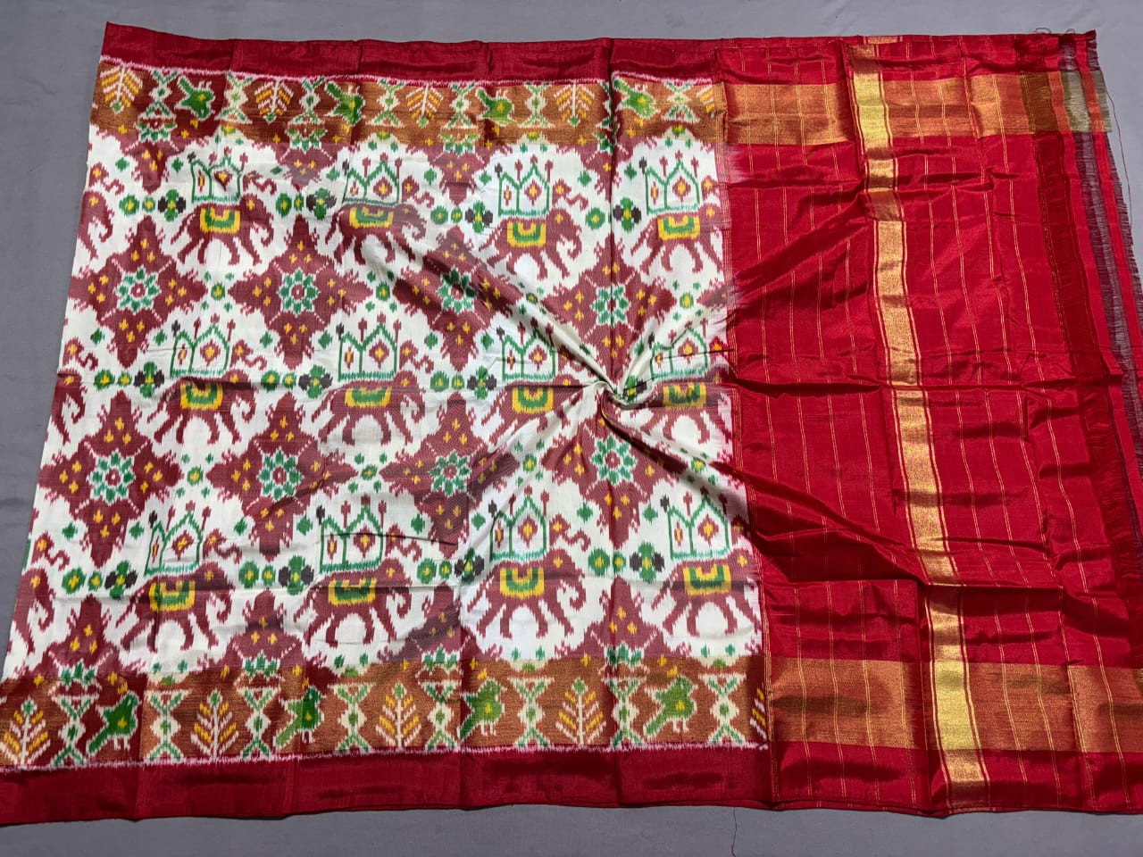Ikkat Pure Silk Dupatta