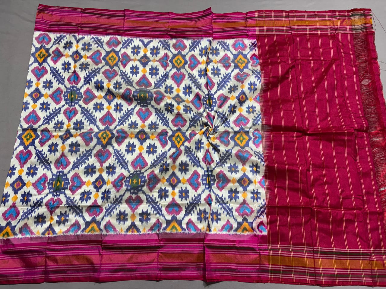 Ikkat Pure Silk Dupatta