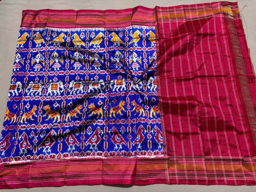 Image of Ikkat Pure Silk Dupatta