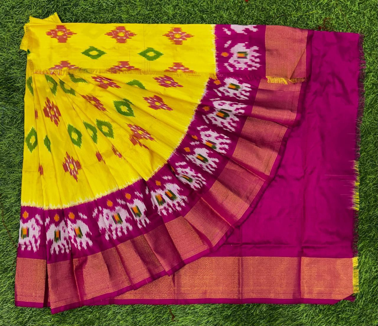 Ikkat Pure Silk Zero Size Lehenga