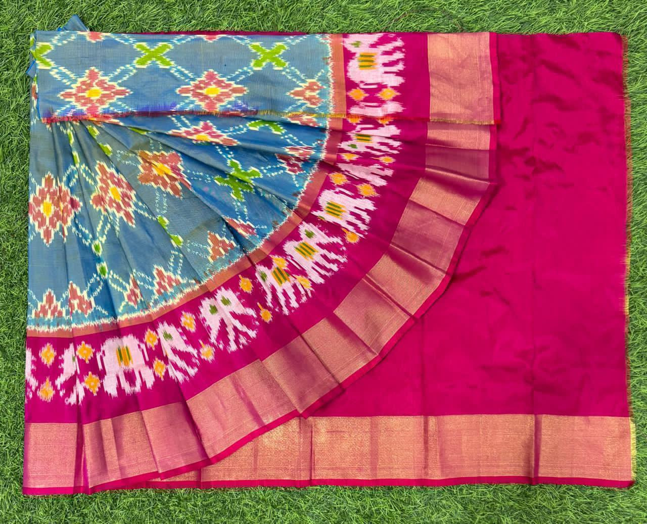 Ikkat Pure Silk Zero Size Lehenga