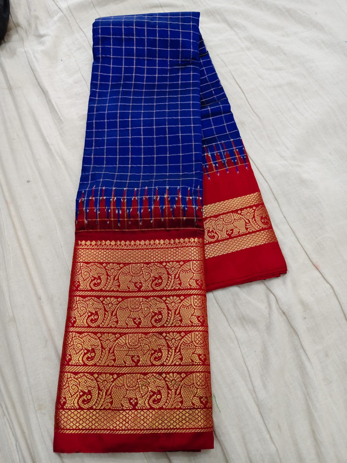 Ikkat Pure Silk Saree