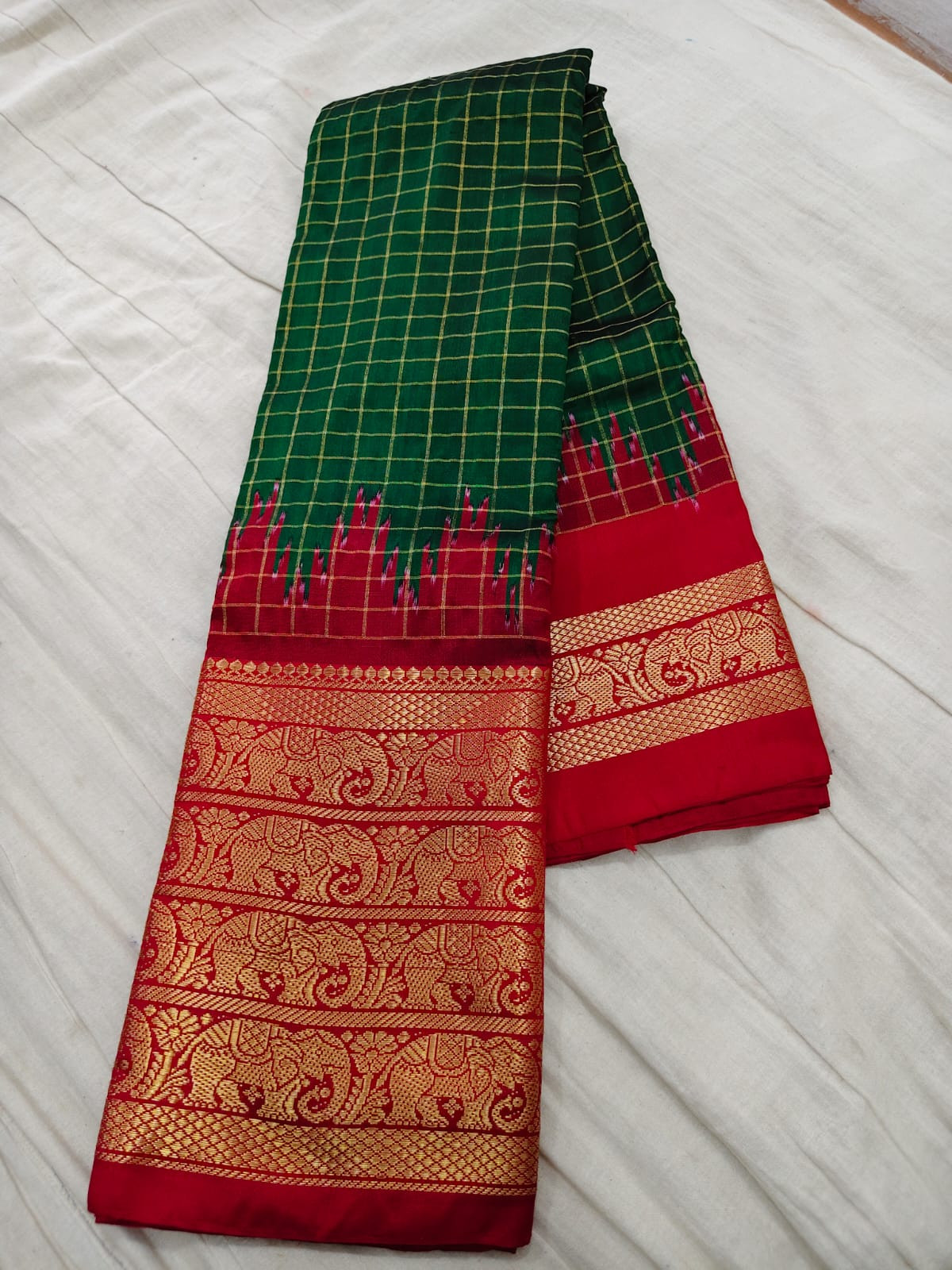 Ikkat Pure Silk Saree
