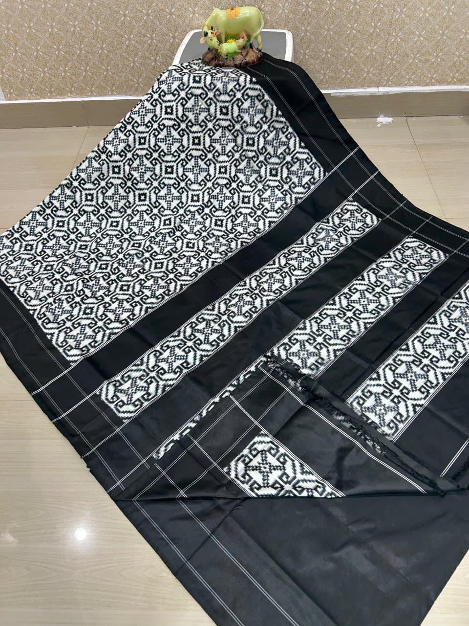 Double Ikkat Teliarumal Pure Silk Saree