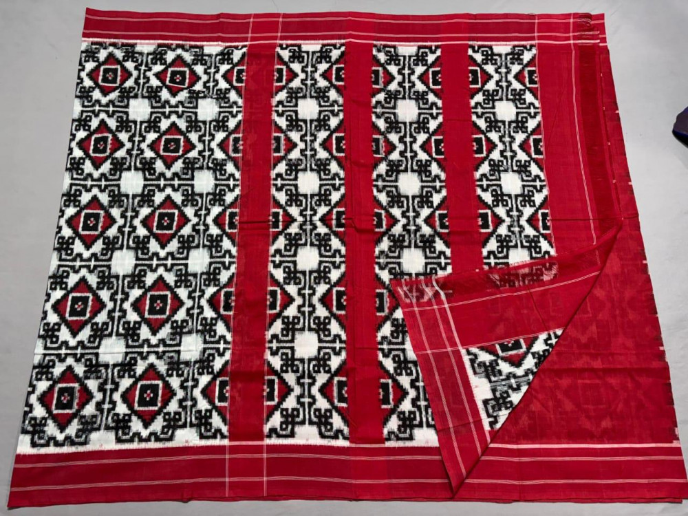 Image of Teliya Rumal Mesrised Cotton Saree