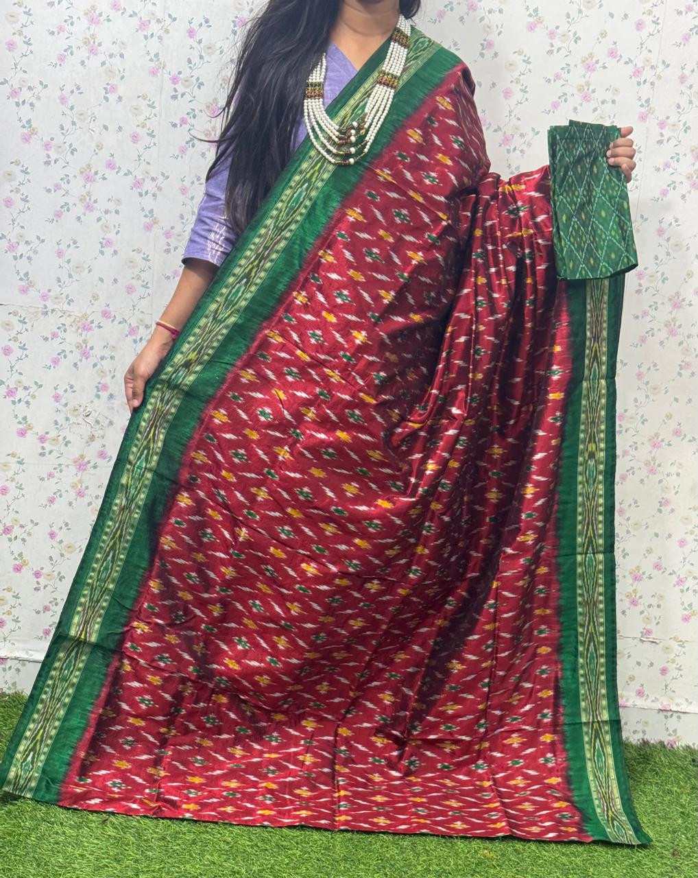 Traditional Ikkat Pure Silk Saree