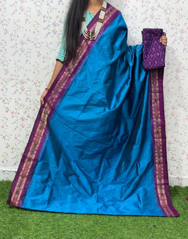 Image of Traditional Ikkat Pure Silk Saree