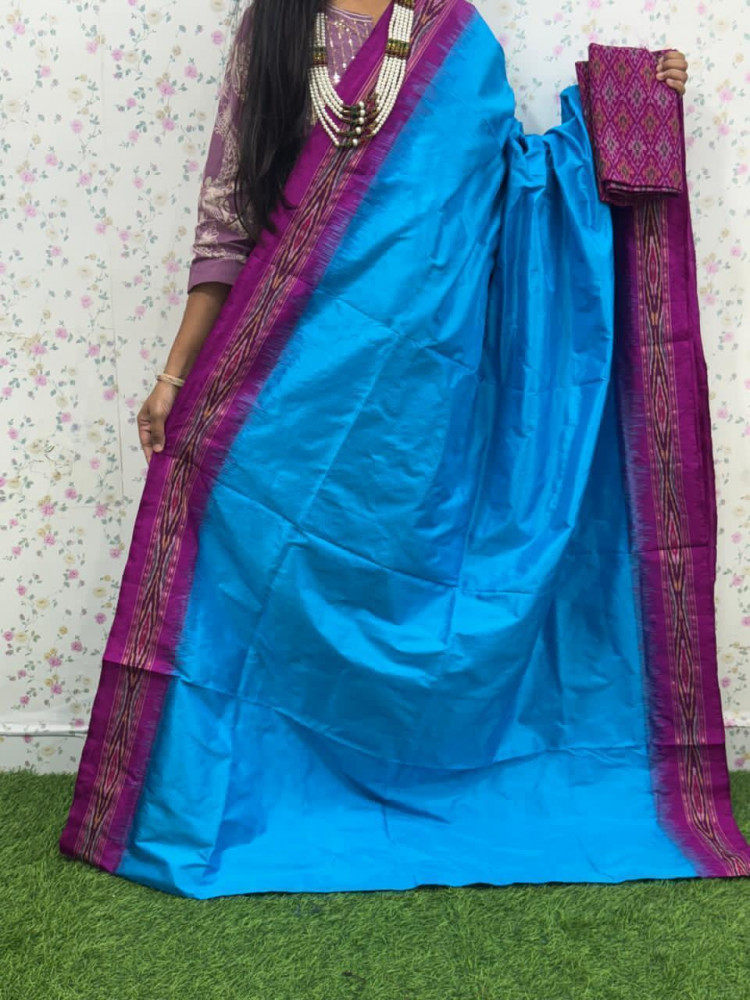 Image of Traditional Ikkat Pure Silk Saree