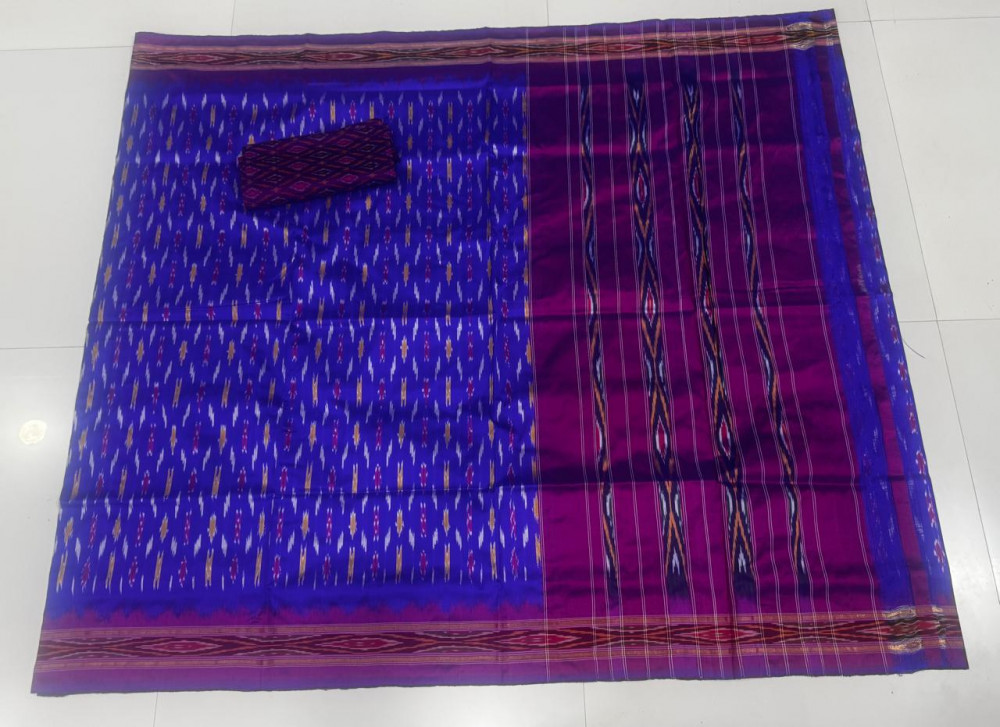 Image of Traditional Ikkat Pure Silk Saree