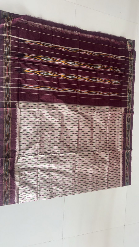 Image of Traditional Ikkat Pure Silk Saree
