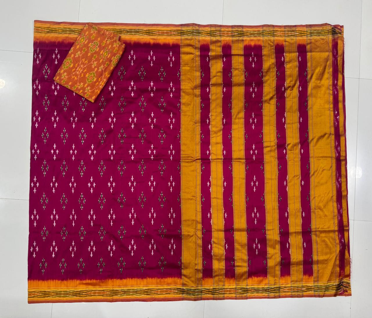 Traditional Ikkat Pure Silk Saree