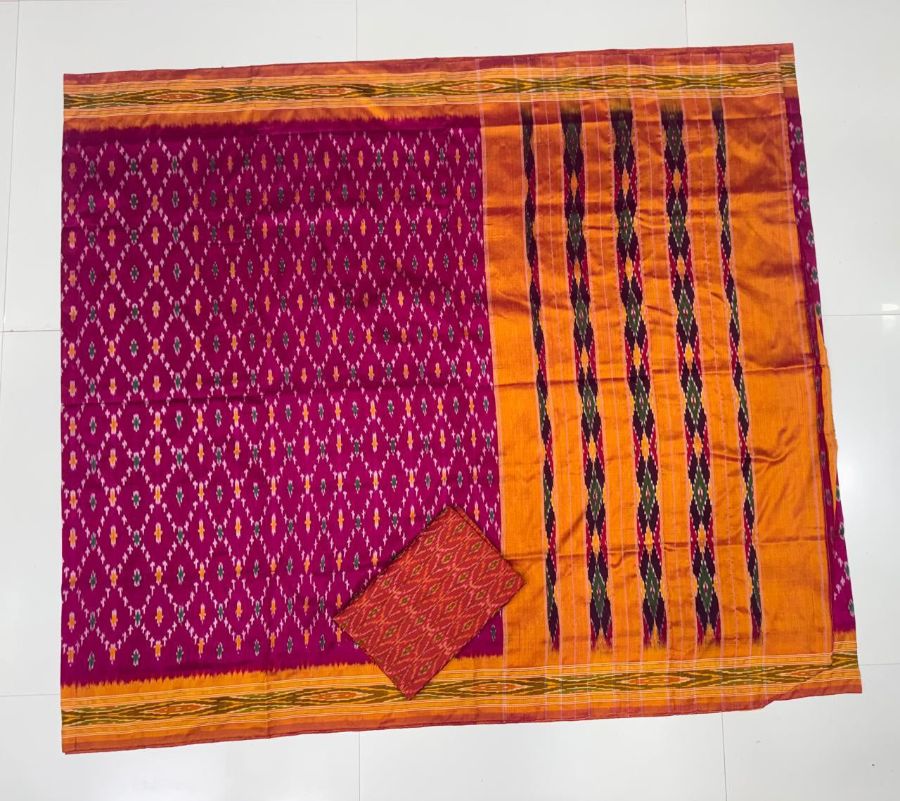 Traditional Ikkat Pure Silk Saree