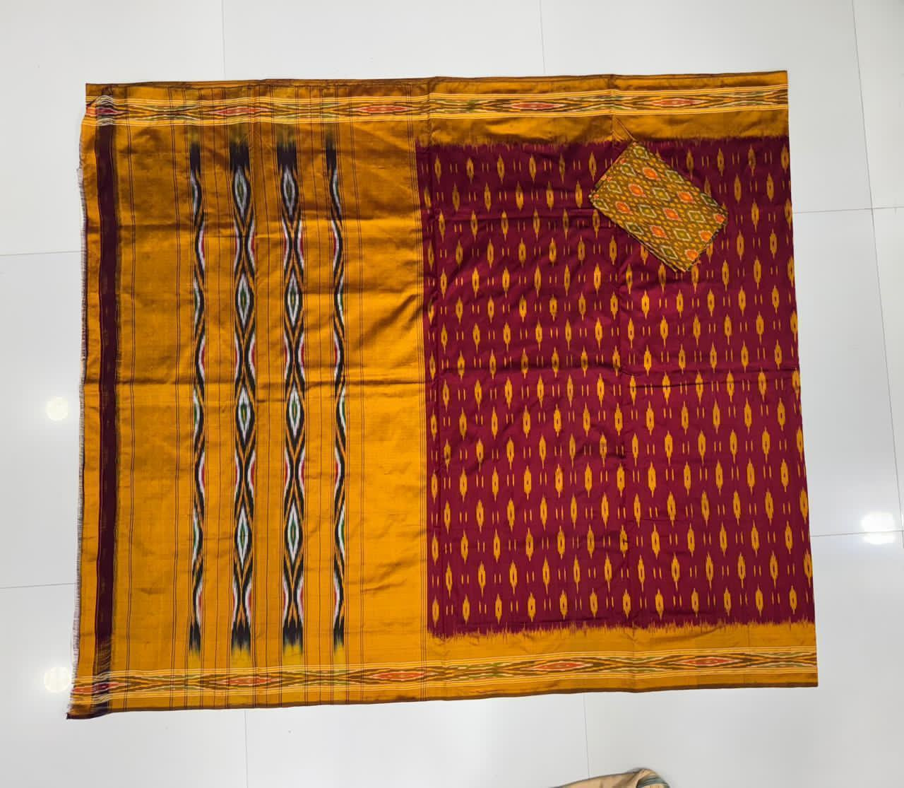 Traditional Ikkat Pure Silk Saree