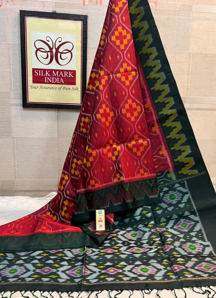 Image of Pochampally Ikkat Pure Silk Saree