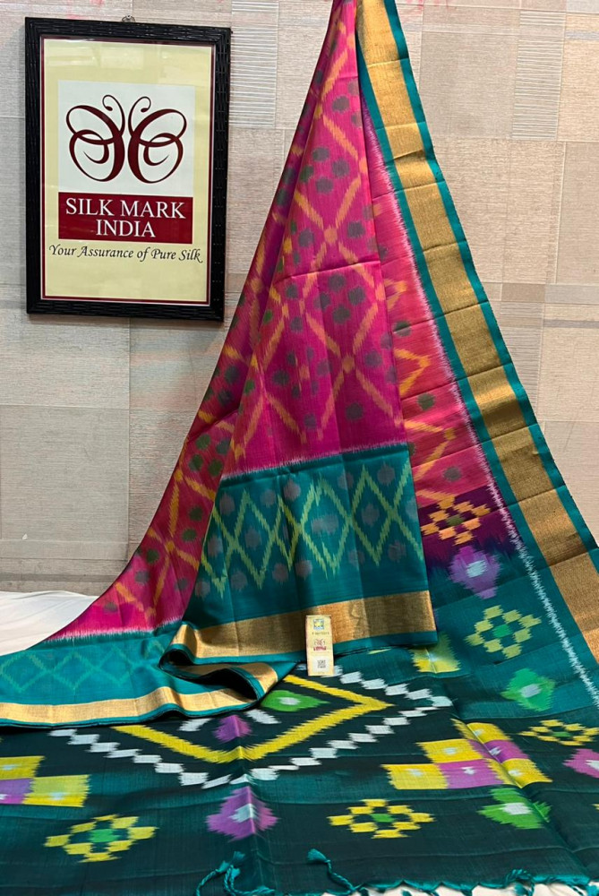 Image of Pochampally Ikkat Pure Silk Saree