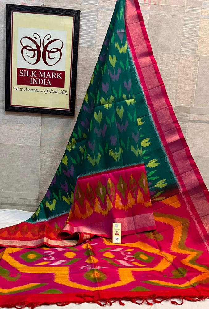 Image of Pochampally Ikkat Pure Silk Saree