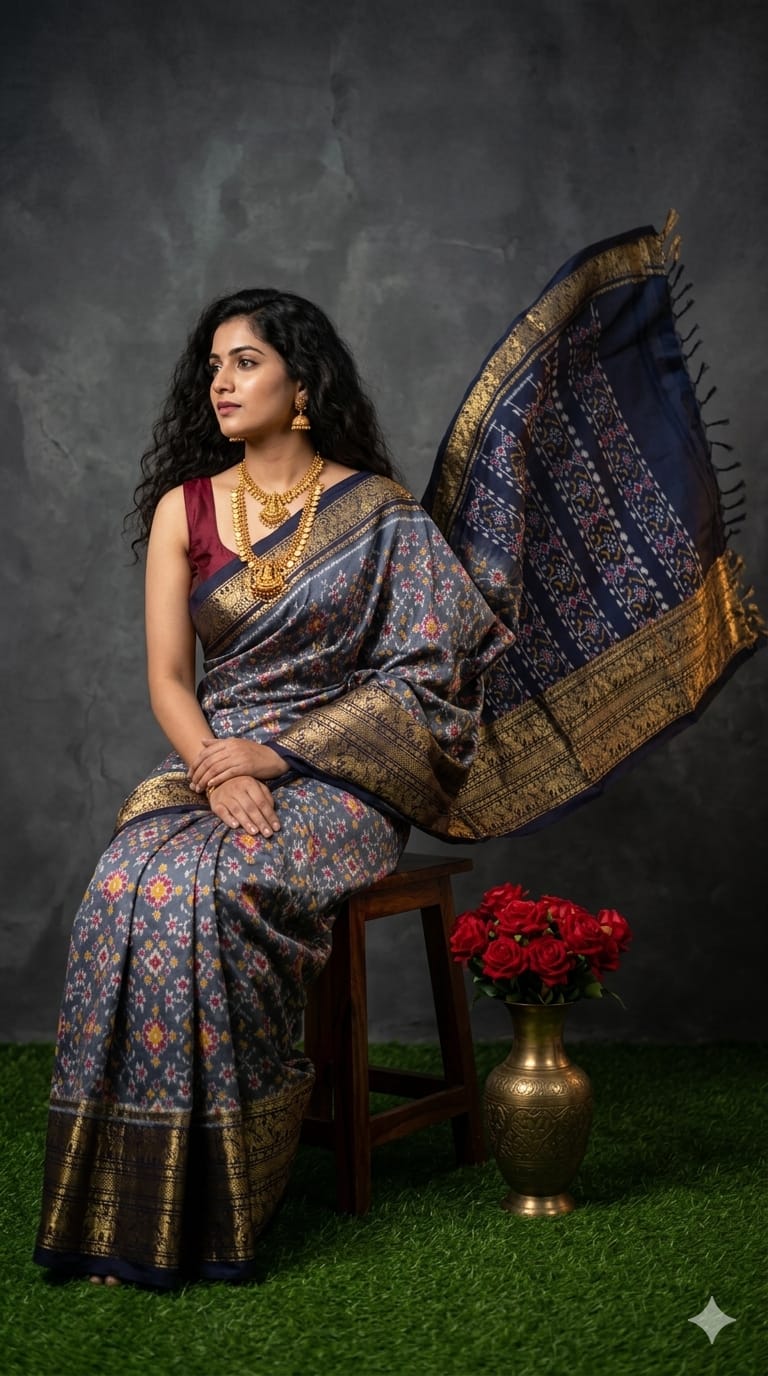 Pochampally Ikkat Pure Silk Saree
