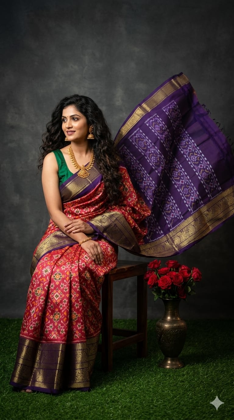 Pochampally Ikkat Pure Silk Saree