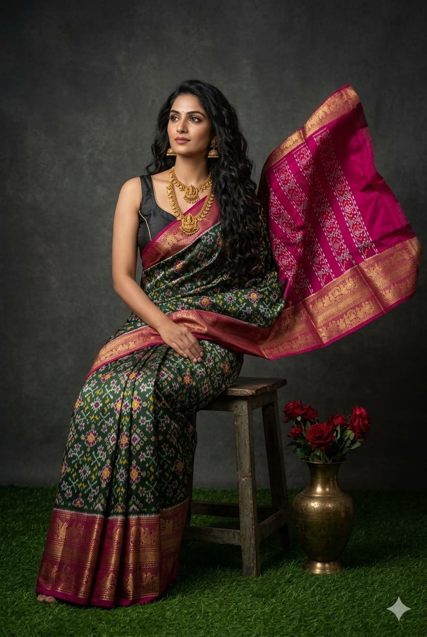 Pochampally Ikkat Pure Silk Saree