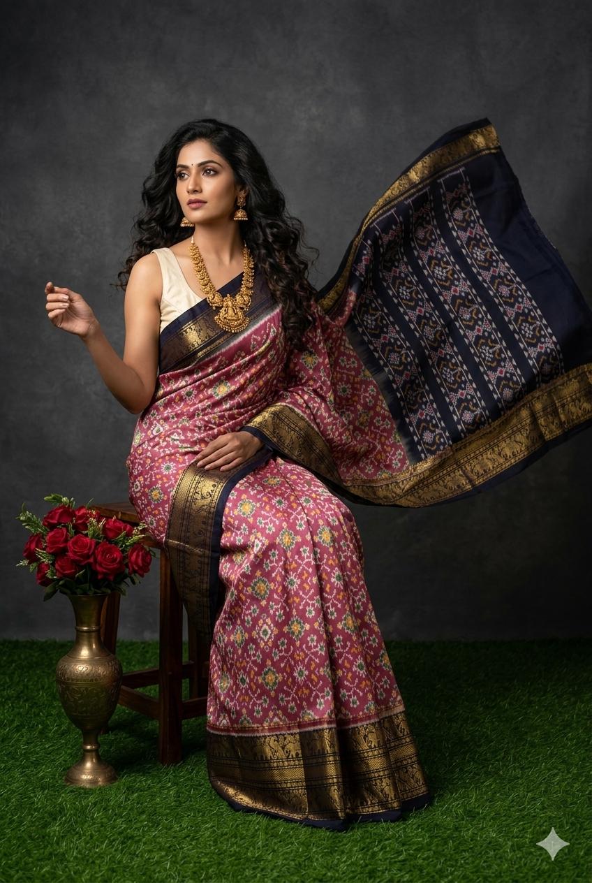 Pochampally Ikkat Pure Silk Saree