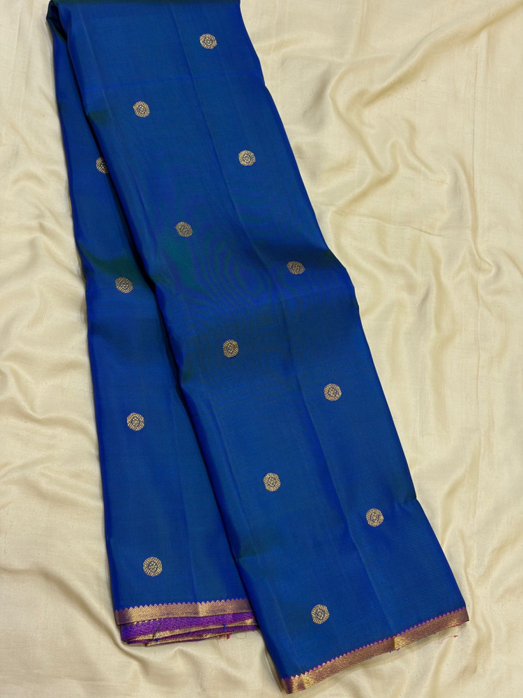 Image of Kanchipuram Pure Silk Small Border Saree