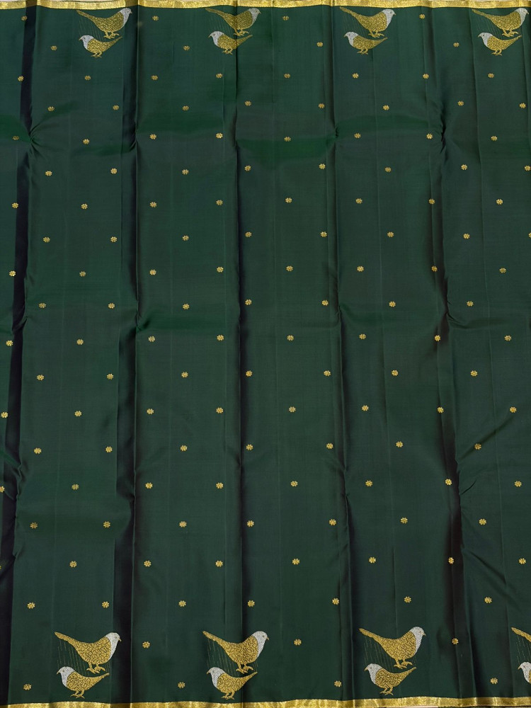 Image of Kanchipuram Pure Silk Small Border Saree