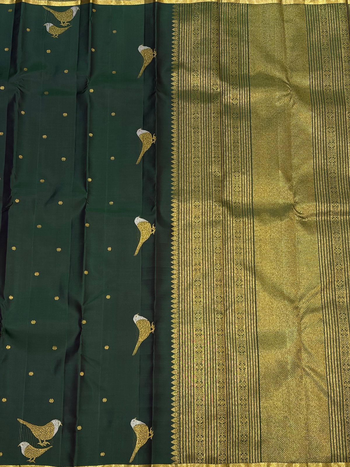 Kanchipuram Pure Silk Small Border Saree