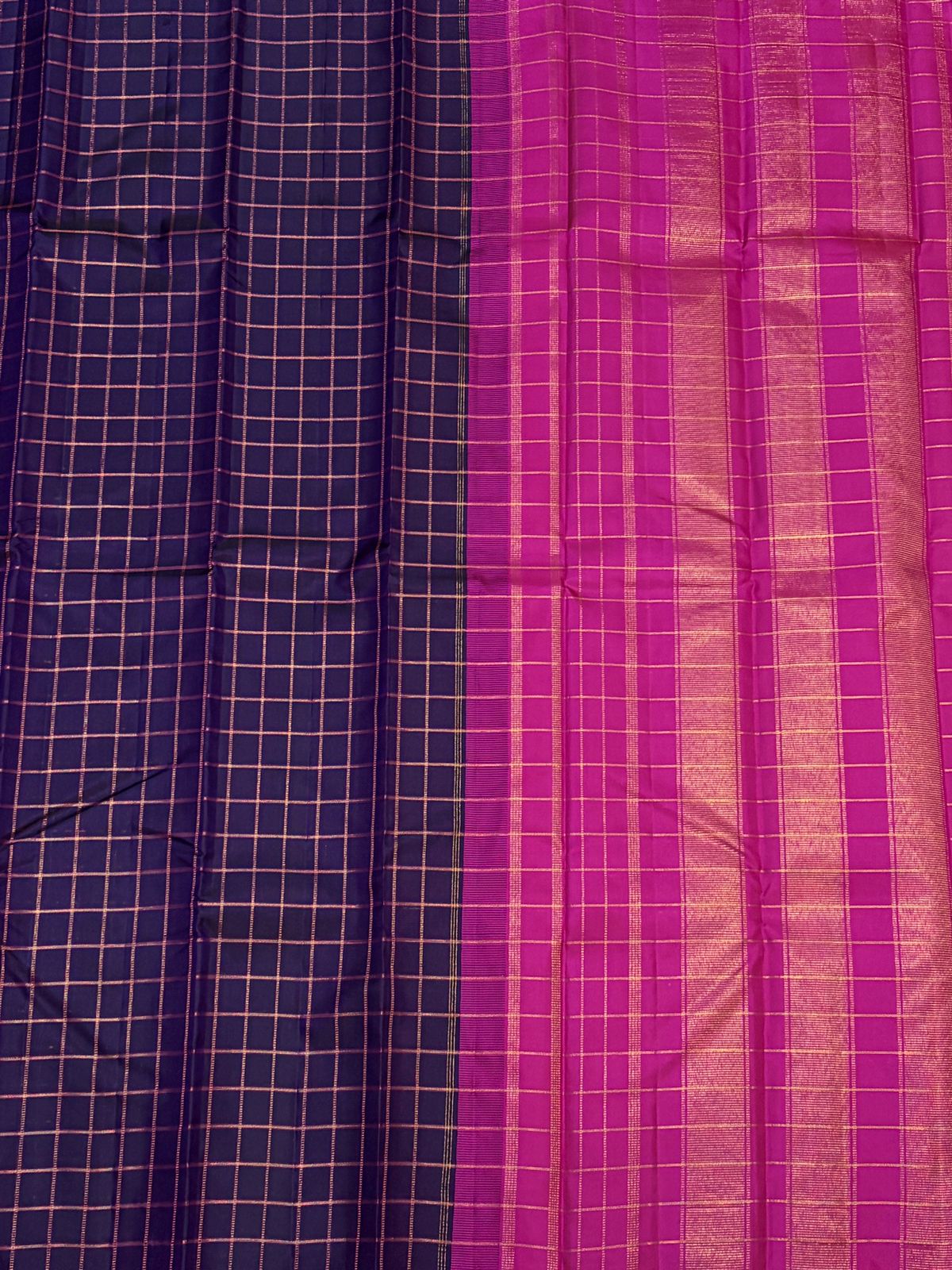 Kanchipuram Pure Silk Checks Saree