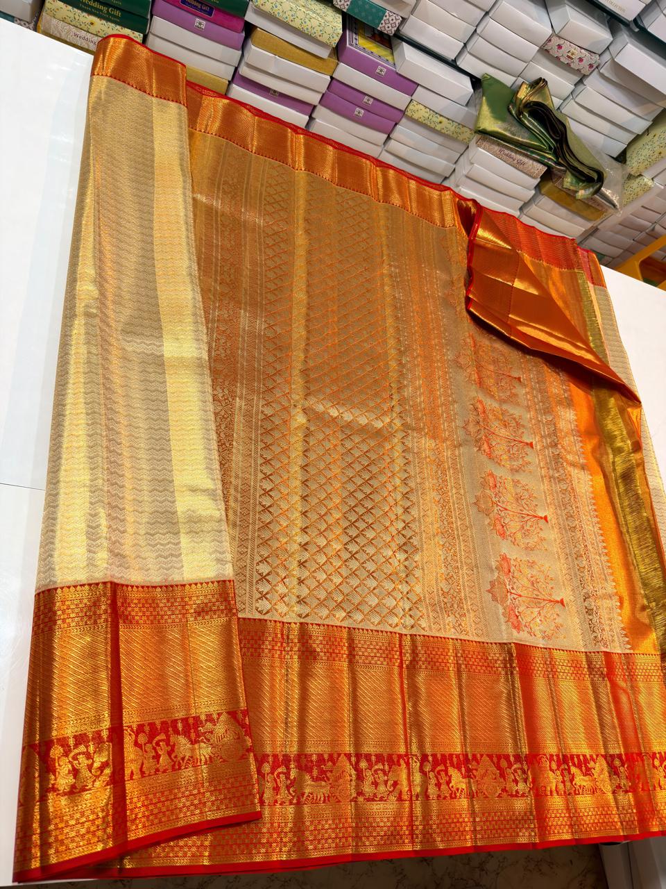 Kanchipuram Pure Tissue Silk Saree