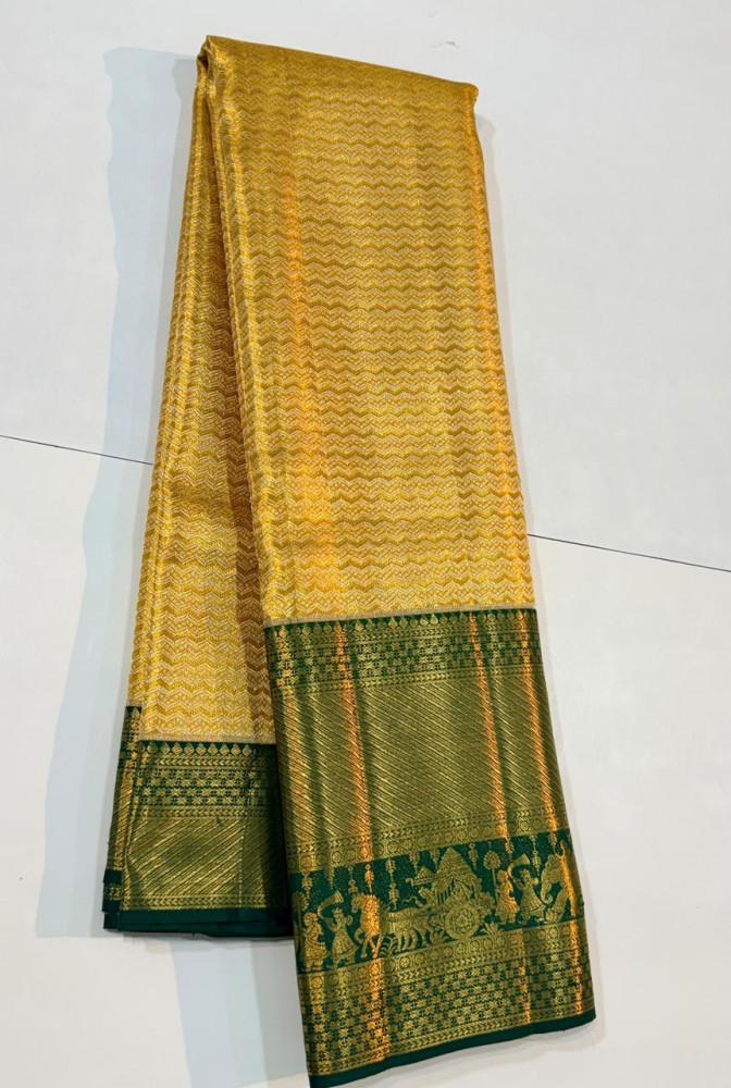 Image of Kanchipuram Pure Tissue Silk Saree