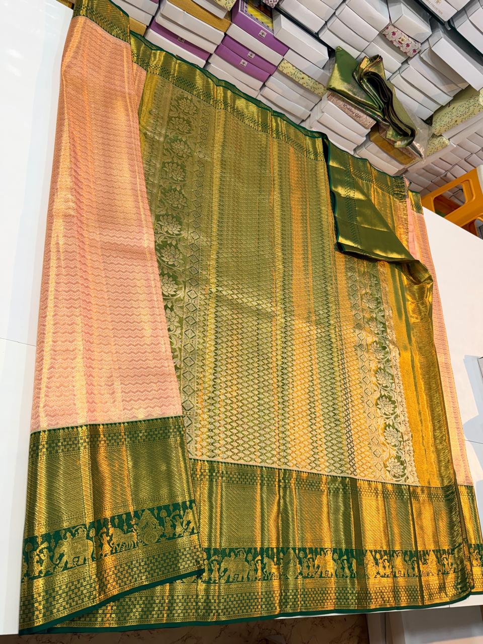 Kanchipuram Pure Tissue Silk Saree