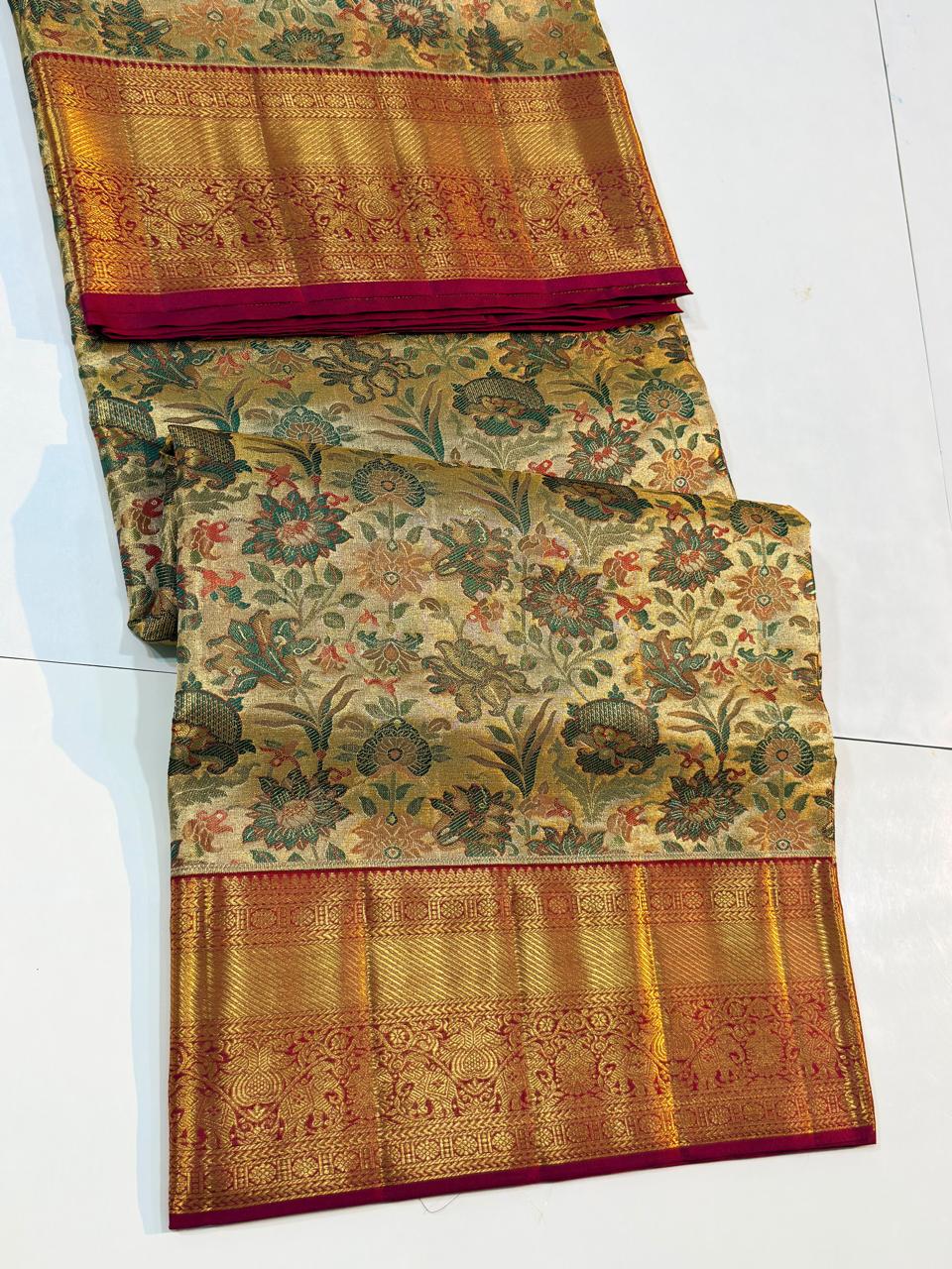 Kanchipuram Pure Tissue Silk Saree