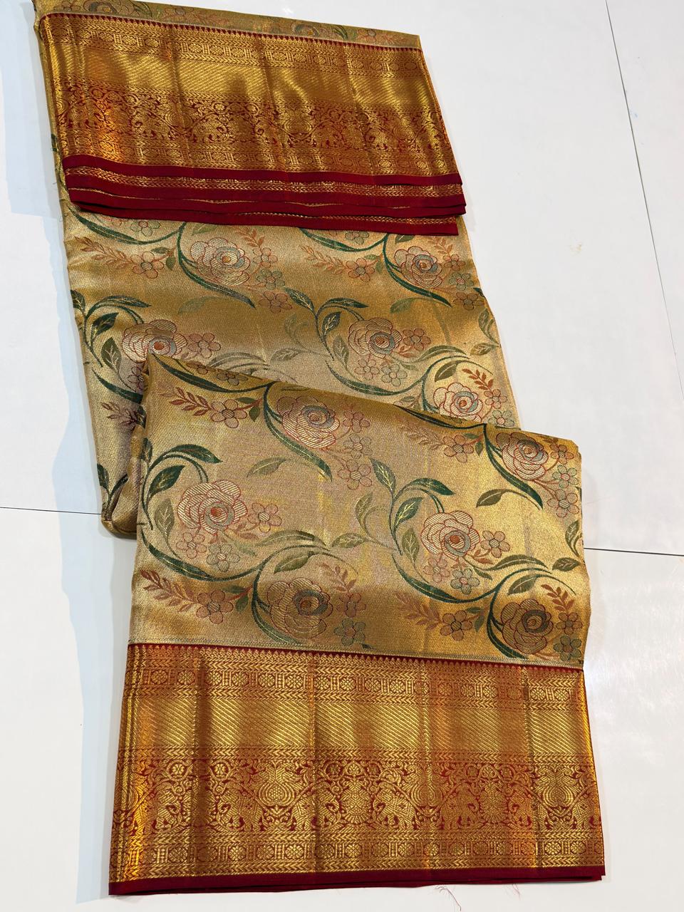 Kanchipuram Pure Tissue Silk Saree