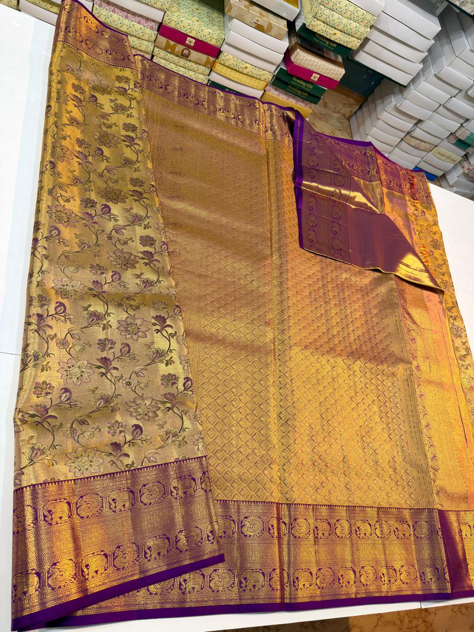 Kanchipuram Pure Tissue Silk Saree
