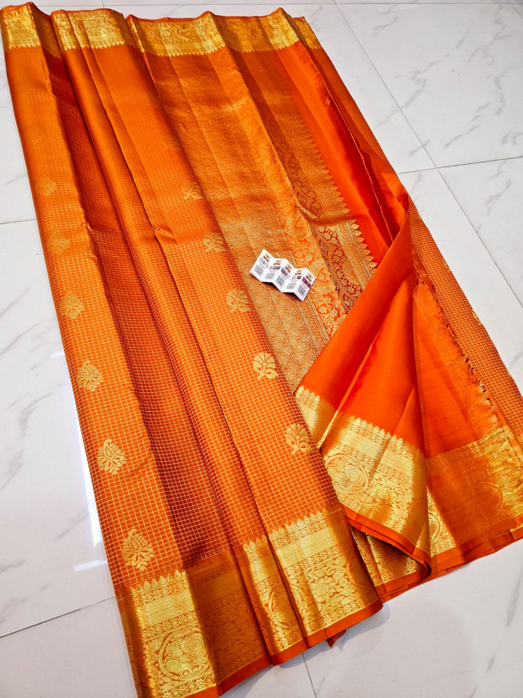 Image of Kanchipuram Pure Silk Handloom Premium Tissue Saree