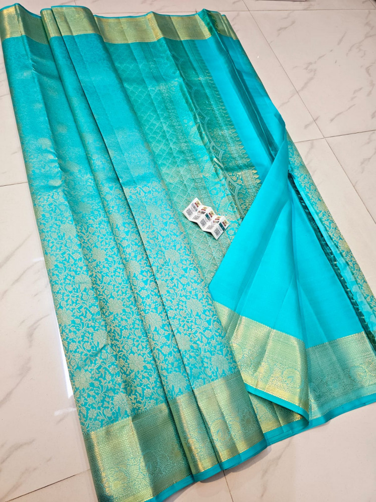 Image of Kanchipuram Pure Silk Handloom Premium Tissue Saree