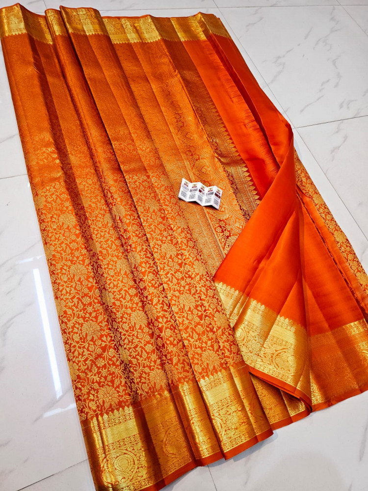 Image of Kanchipuram Pure Silk Handloom Premium Tissue Saree